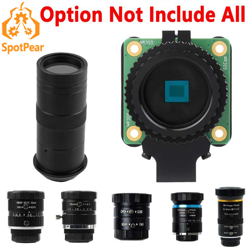 Raspberry Pi Global Shutter Camera Imx296 - Raspberry Pi Global Shutter กล้อง Telephoto/100X-กล้องจุลทรรศน์/ซูม