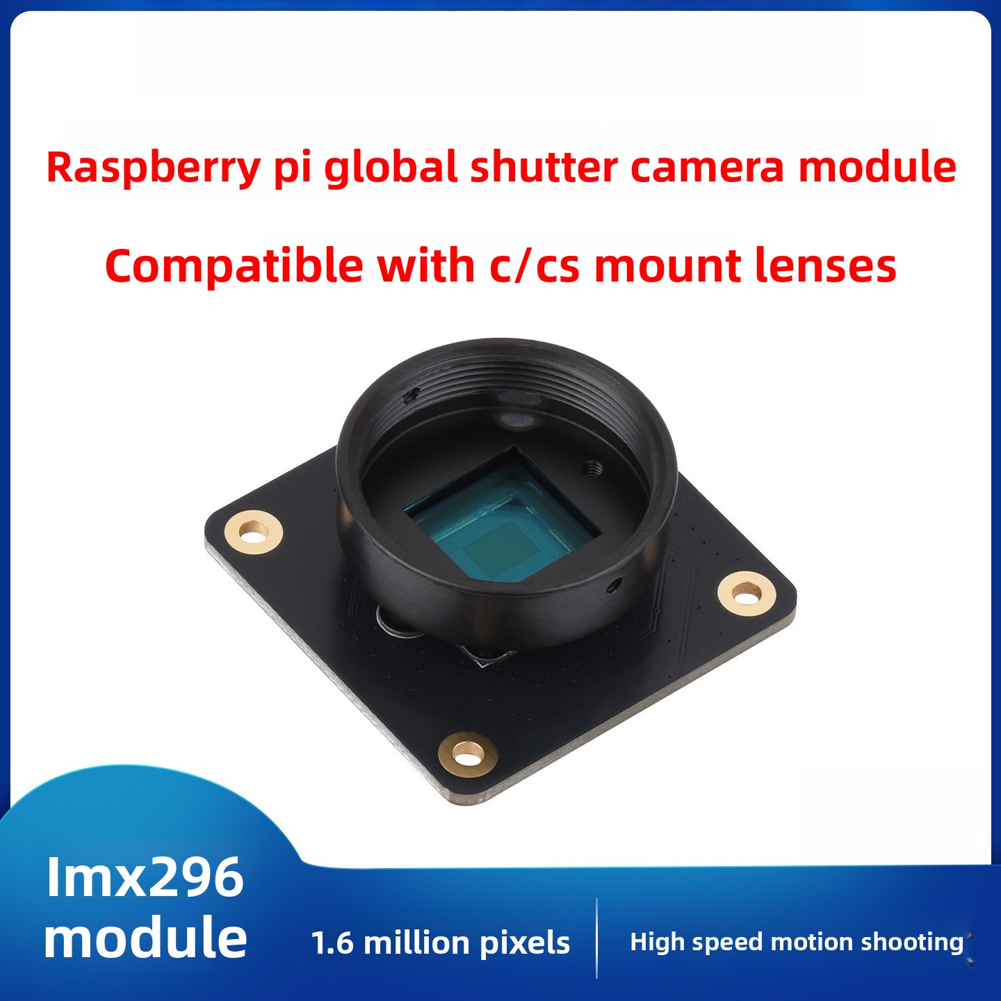 โมดูลเซ็นเซอร์ CMOS แบบ Global - Raspberry Pi Global Shutter Camera Imx296 บทวิจารณ์และราคา