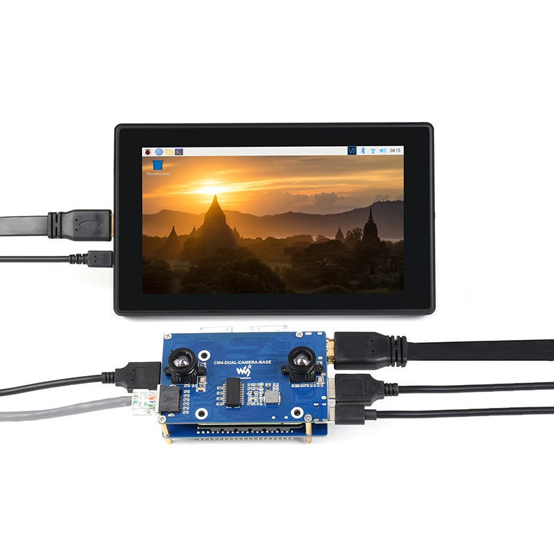 บอร์ดขยายการมองเห็นแบบสองตาสำห - Raspberry Pi Compute Module 4 Dual Camera Board บทวิจารณ์และราคา