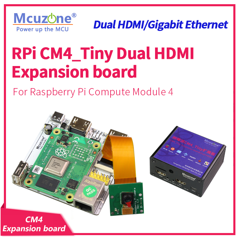 RPi CM4_Tiny บอร์ดขยาย, Dual H - Raspberry Pi Compute Module 4 Dual Camera Board บทวิจารณ์และราคา